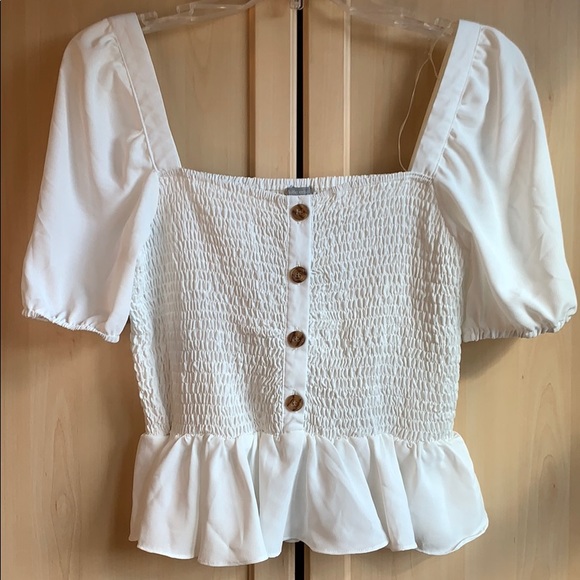 Charlotte Russe Tops - Charlotte Russe Women’s Blouse Solid White Size L